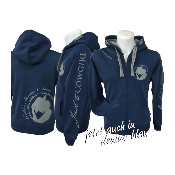 Sweatjacke "Just a Cowgirl" Raspberry