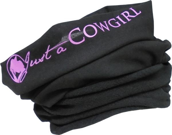 Morf® Multifunktionstuch "Just a Cowgirl" Grau / Pink